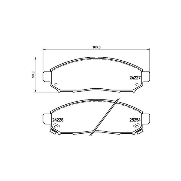 Bromsbeläggsats, Framaxel Brembo P 56 096 BREMBO