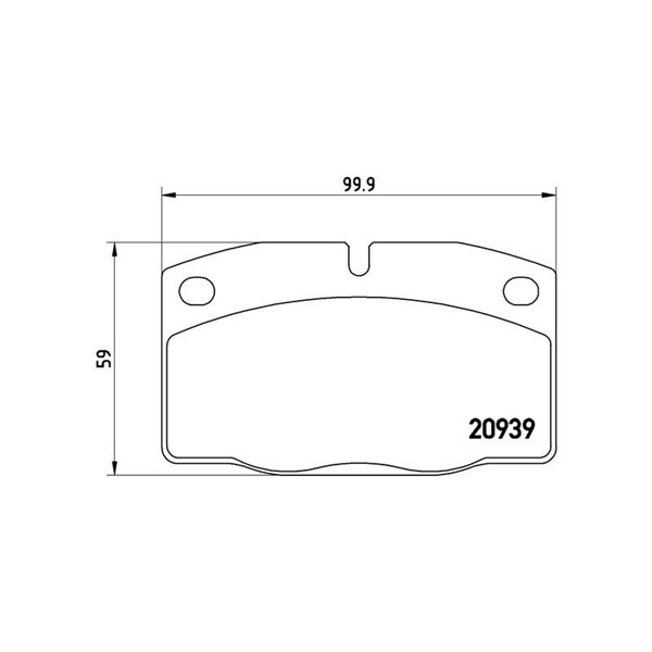 Bromsbeläggsats, Framaxel Brembo P 59 005 BREMBO