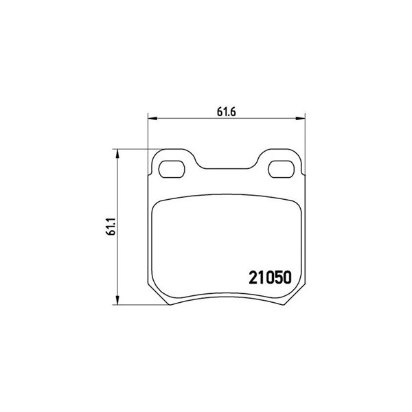 Bromsbeläggsats, Bakaxel Brembo P 59 014 BREMBO