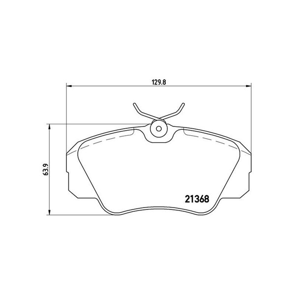 Bromsbeläggsats, Framaxel Brembo P 59 016 BREMBO