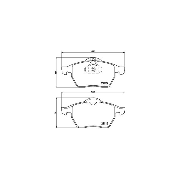 Bromsbeläggsats, Framaxel Brembo P 59 022 BREMBO
