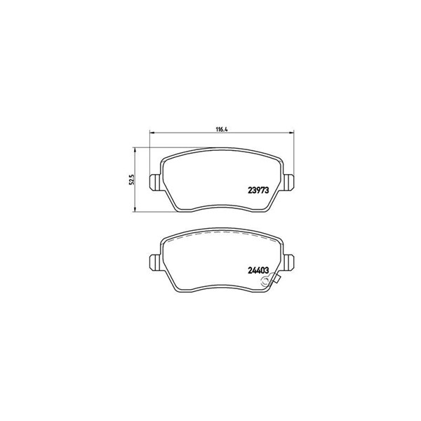 Bromsbeläggsats, Framaxel Brembo P 59 050 BREMBO