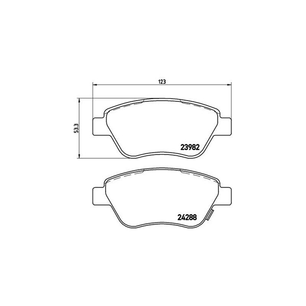 Bromsbeläggsats, Framaxel Brembo P 59 051 BREMBO