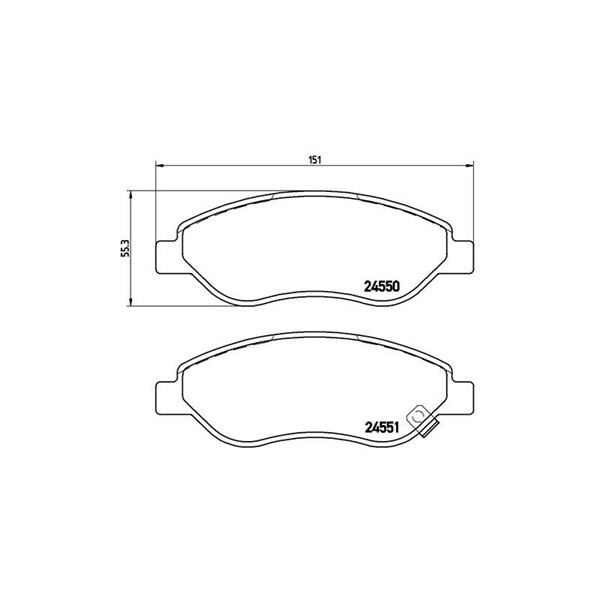 Bromsbeläggsats, Framaxel Brembo P 59 053 BREMBO Bromsbeläggsats, Framaxel Brembo P 59 053 BREMBO