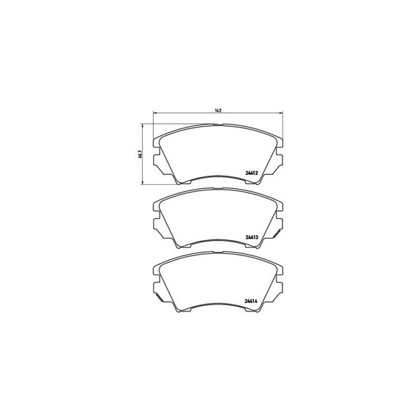 Bromsbeläggsats, Framaxel Brembo P 59 055 BREMBO