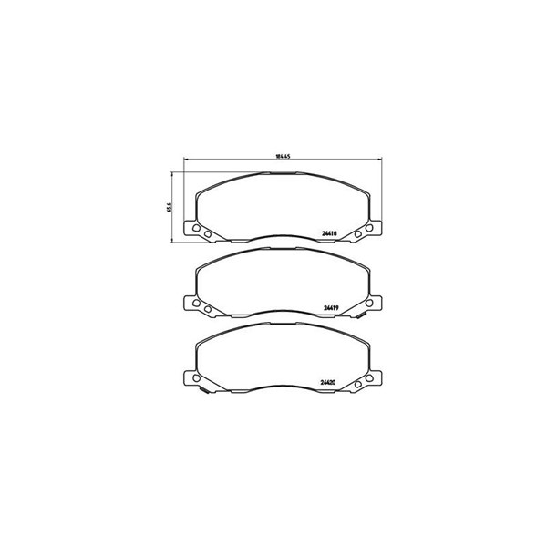Bromsbeläggsats, Framaxel Brembo P 59 058 BREMBO