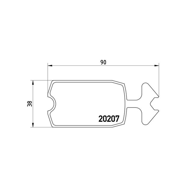 Bromsbeläggsats Brembo P 61 002 BREMBO