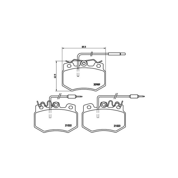 Bromsbeläggsats Solid, Framaxel Brembo P 61 031 BREMBO