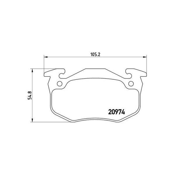 Bromsbeläggsats, Bakaxel Brembo P 61 032 BREMBO