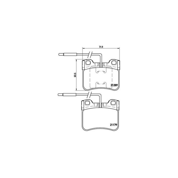 Bromsbeläggsats, Framaxel Brembo P 61 034 BREMBO