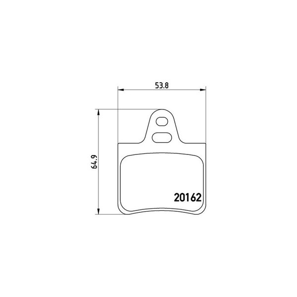 Bromsbeläggsats, Bakaxel Brembo P 61 037 BREMBO