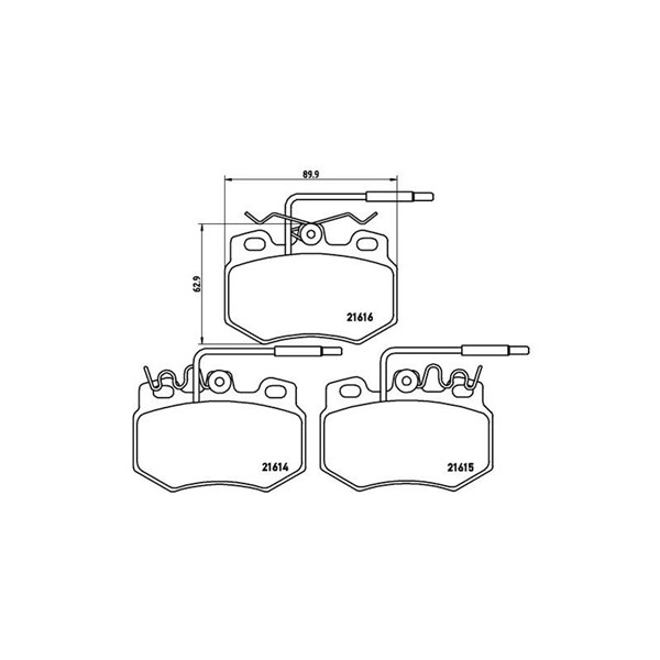 Bromsbeläggsats, Framaxel Brembo P 61 041 BREMBO