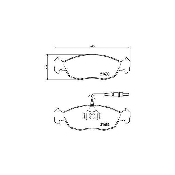 Bromsbeläggsats, Framaxel Brembo P 61 054 BREMBO