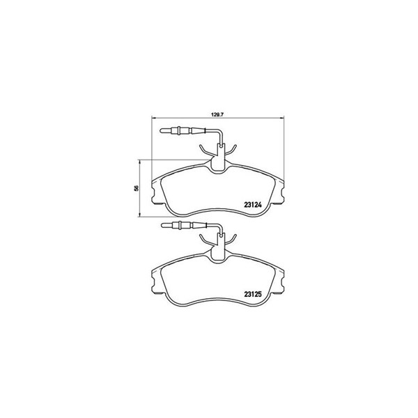 Bromsbeläggsats Solid, Framaxel, Bakaxel Brembo P 61 060 BREMBO
