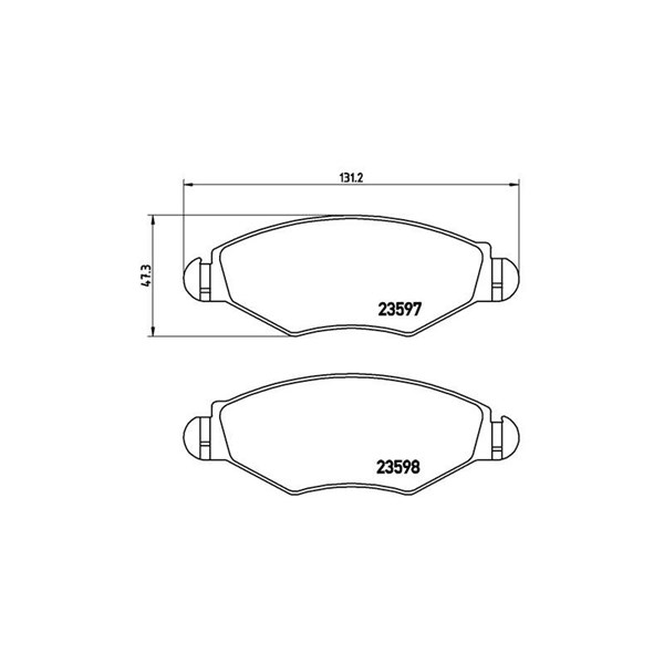 Bromsbeläggsats, Framaxel Brembo P 61 063 BREMBO