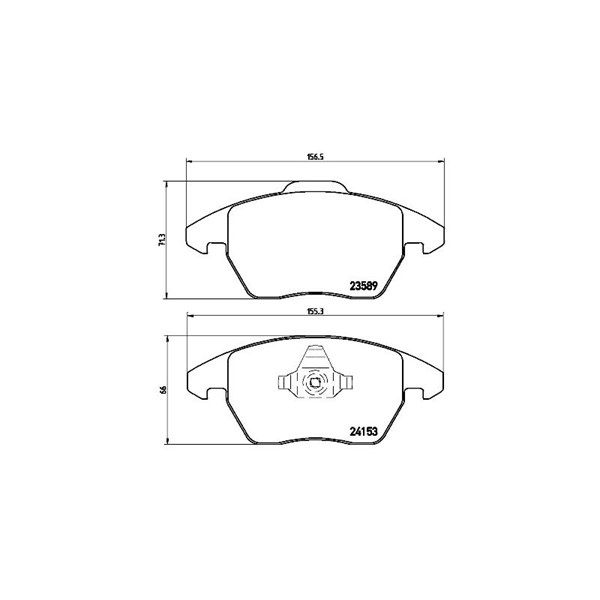 Bromsbeläggsats, Framaxel Brembo P 61 076 BREMBO