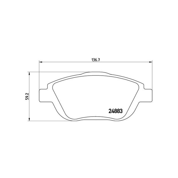 Bromsbeläggsats, Framaxel Brembo P 61 103 BREMBO