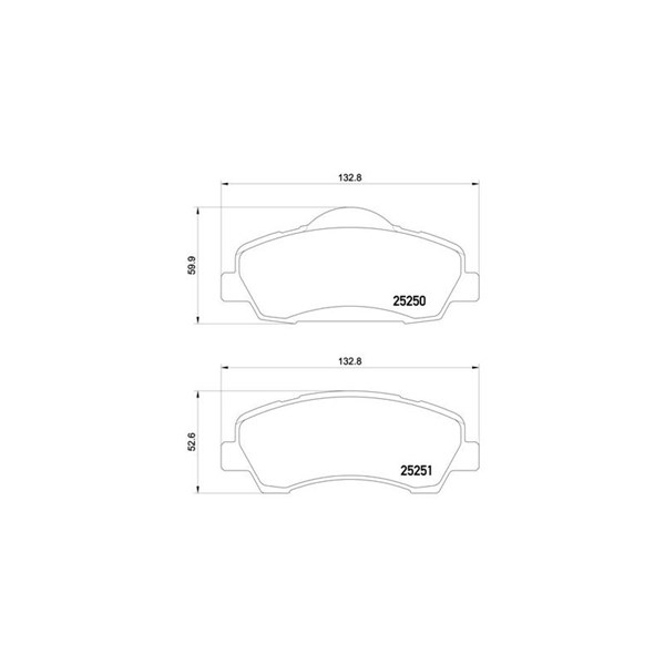 Bromsbeläggsats Solid, Framaxel Brembo P 61 113 BREMBO