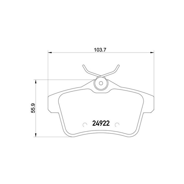 Bromsbeläggsats, Bakaxel Brembo P 61 114 BREMBO