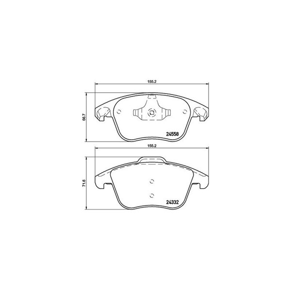 Bromsbeläggsats, Framaxel Brembo P 61 117 BREMBO
