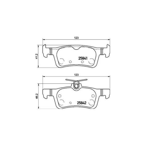 Bromsbeläggsats, Bakaxel Brembo P 61 121 BREMBO