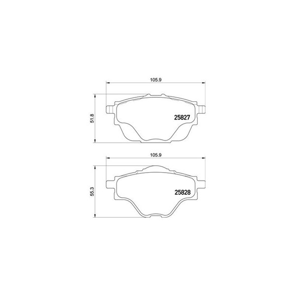 Bromsbeläggsats, Bakaxel Brembo P 61 124 BREMBO