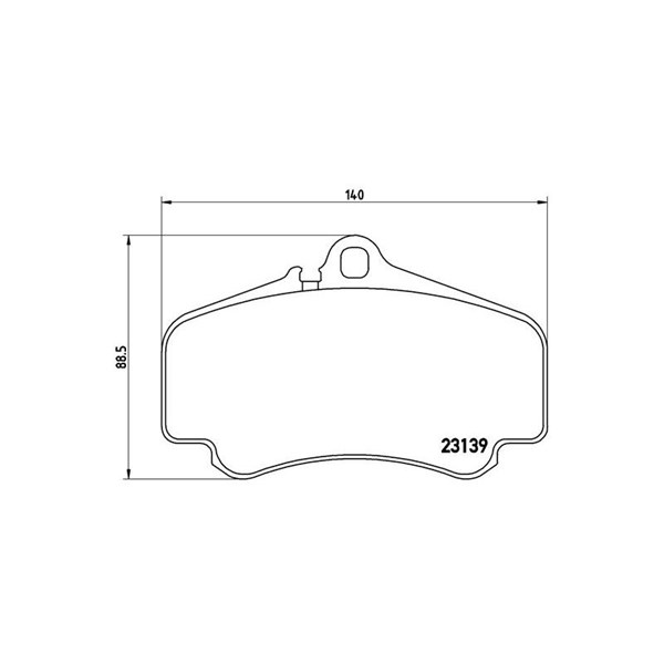 Bromsbeläggsats, Framaxel Brembo P 65 011 BREMBO