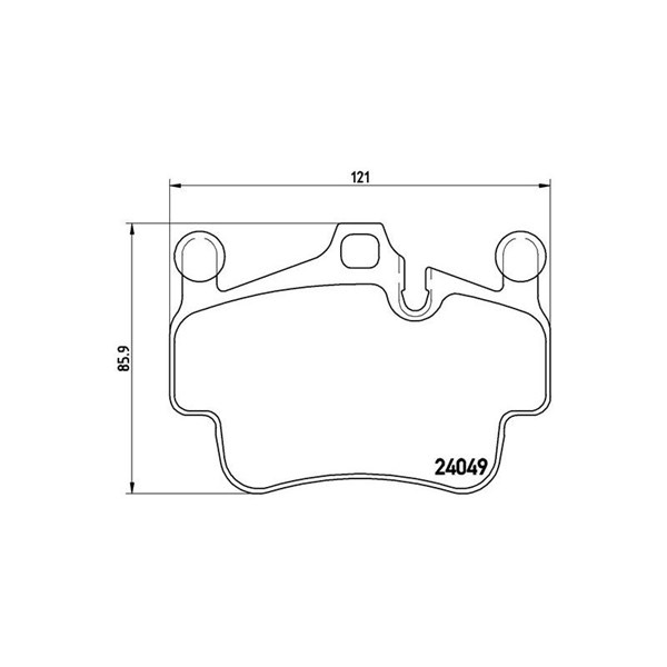 Bromsbeläggsats, Framaxel Brembo P 65 015 BREMBO