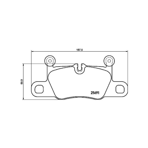 Bromsbeläggsats, Bakaxel Brembo P 65 031 BREMBO