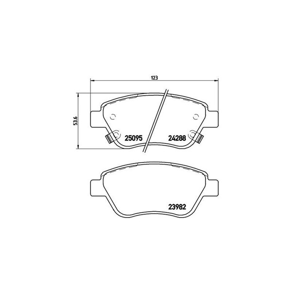Bromsbeläggsats, Framaxel Brembo P 66 001 BREMBO