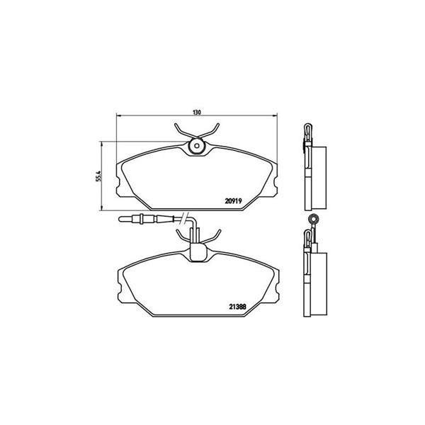 Bromsbeläggsats, Framaxel Brembo P 68 014 BREMBO