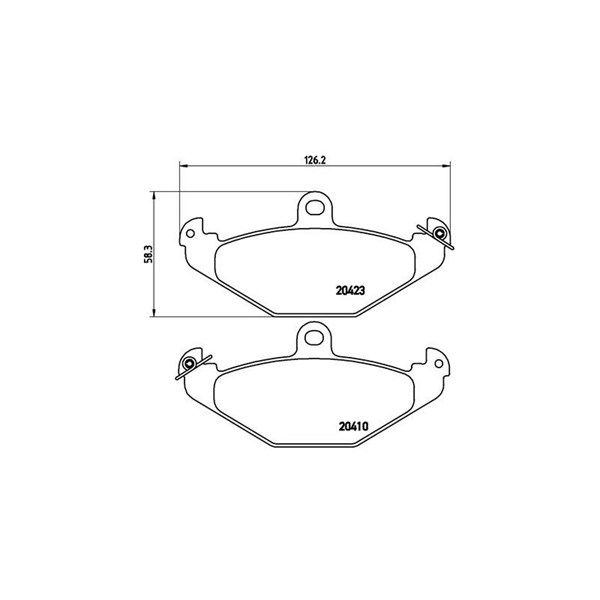 Bromsbeläggsats, Bakaxel Brembo P 68 017 BREMBO