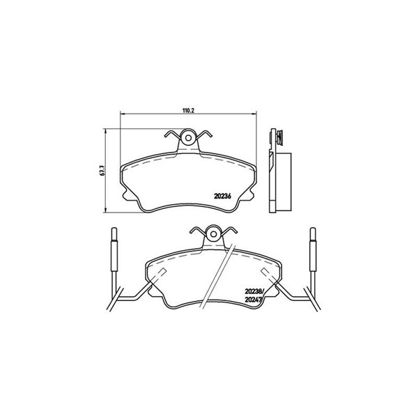 Bromsbeläggsats Brembo P 68 019 BREMBO