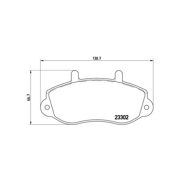 Bromsbeläggsats, Framaxel Brembo P 68 025 BREMBO