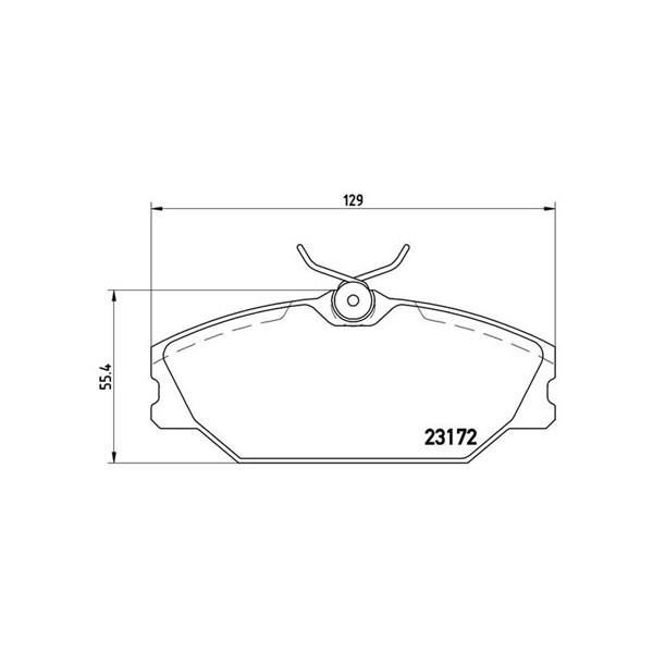 Bromsbeläggsats, Framaxel Brembo P 68 027 BREMBO