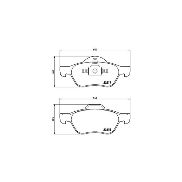 Bromsbeläggsats, Framaxel Brembo P 68 029 BREMBO