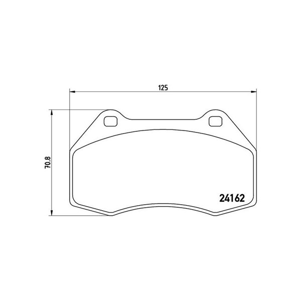 Bromsbeläggsats, Framaxel Brembo P 68 036 BREMBO