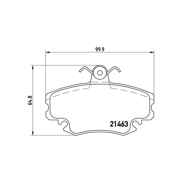Bromsbeläggsats, Framaxel Brembo P 68 038 BREMBO