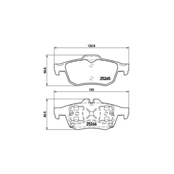Bromsbeläggsats, Bakaxel Brembo P 68 057 BREMBO