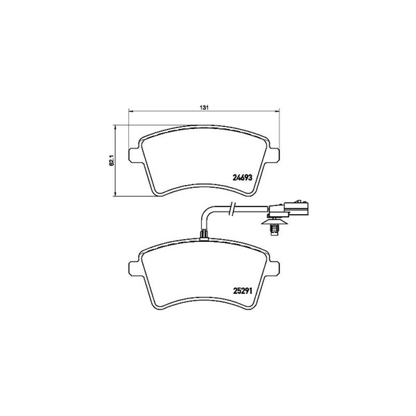 Bromsbeläggsats, Framaxel Brembo P 68 058 BREMBO