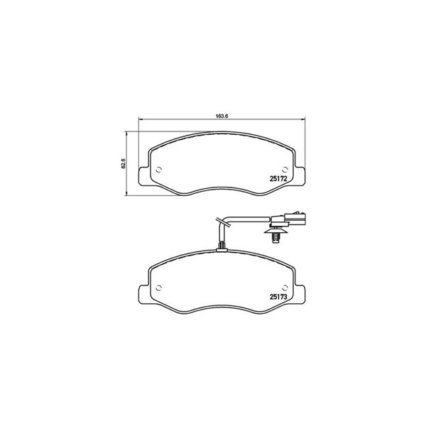 Bromsbeläggsats, Bakaxel Brembo P 68 061 BREMBO
