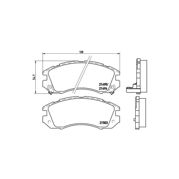 Bromsbeläggsats, Framaxel Brembo P 78 004 BREMBO Bromsbeläggsats, Framaxel Brembo P 78 004 BREMBO