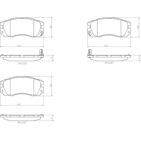 Bromsbeläggsats Brembo P 78 007 BREMBO
