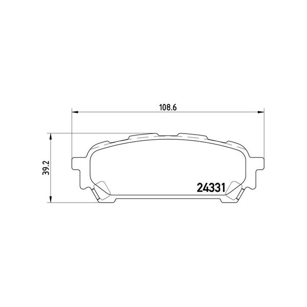 Bromsbeläggsats, Bakaxel Brembo P 78 014 BREMBO