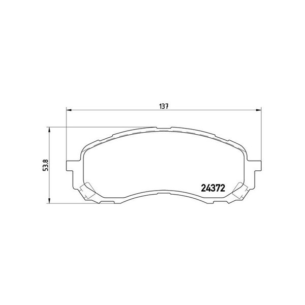Bromsbeläggsats, Framaxel Brembo P 78 015 BREMBO