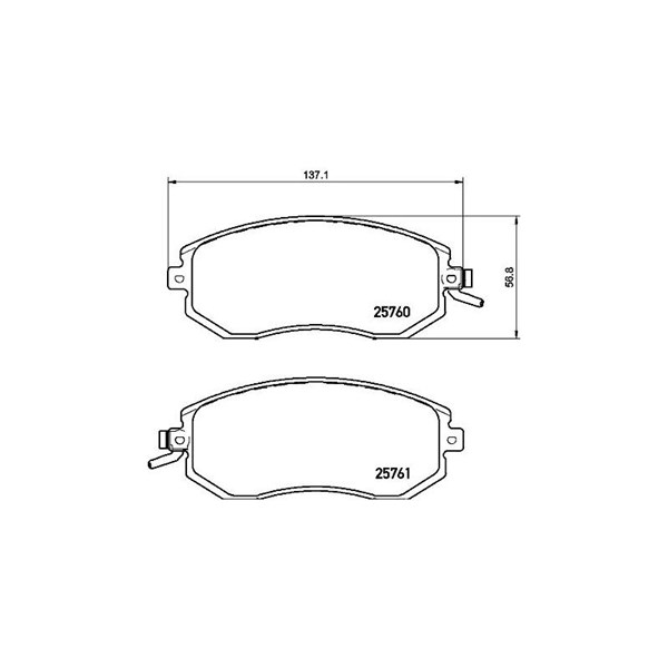 Bromsbeläggsats, Framaxel BREMBO Bromsbeläggsats, Framaxel BREMBO