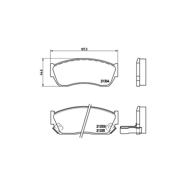 Bromsbeläggsats, Framaxel Brembo P 79 005 BREMBO
