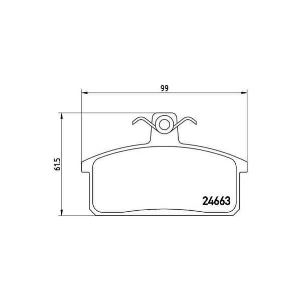 Bromsbeläggsats, Bakaxel, Framaxel Brembo P 79 007 BREMBO