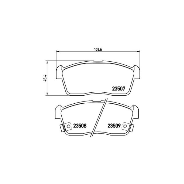 Bromsbeläggsats, Framaxel Brembo P 79 012 BREMBO
