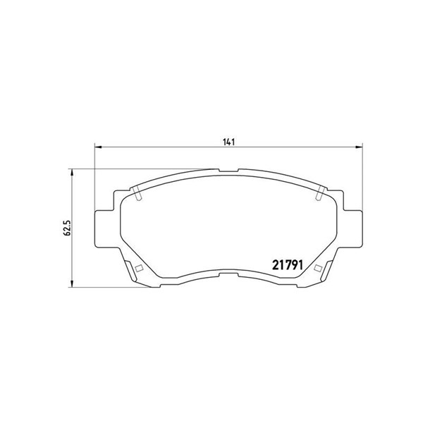 Bromsbeläggsats, Framaxel Brembo P 83 027 BREMBO